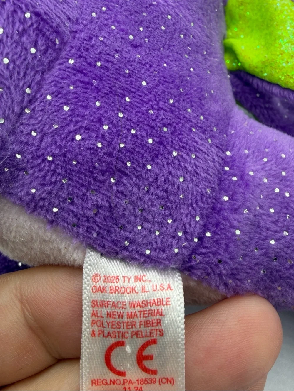 TY Beanie Boos Daphne Purple Dragon Plush 7